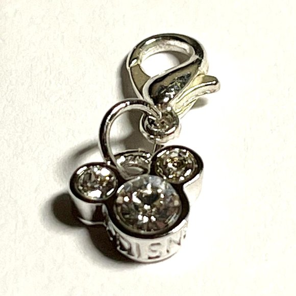 Vintage Disney 3 Charm Lot Cinderella Castle Crystal Mickey Mouse Heart Clip On - Picture 5 of 8